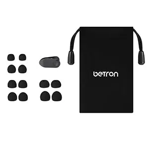 Betron B750s Earphones Microphone Volume Control In Ear Tangle Free Noise Isolating Heavy Deep Bass