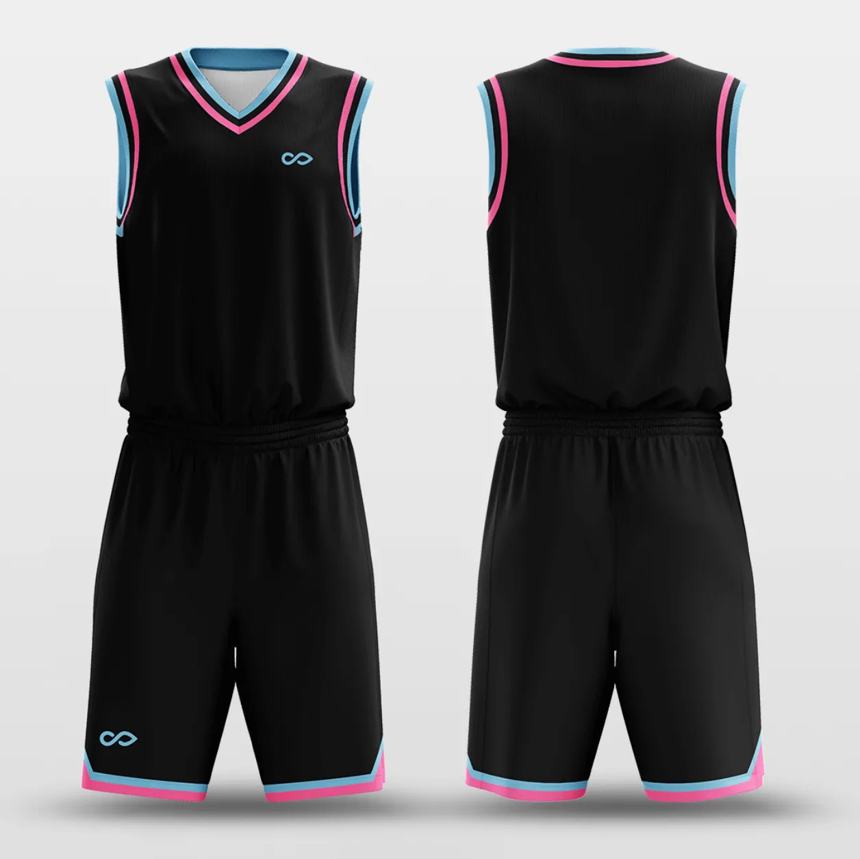 Black Blue Pink - Customized Basketball Jersey Design