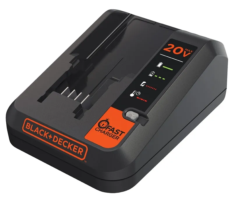 Black Decker BDCAC202B Fast Charger, 20 V Input, 1.5 Ah, <=45 min Charge, Battery Included: No :EA: QUANTITY: 1