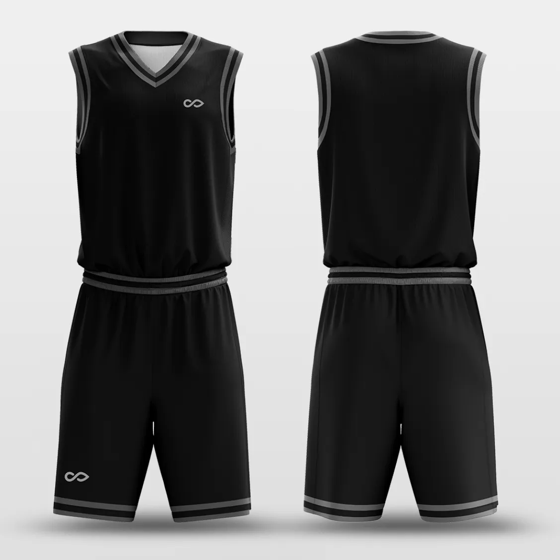 Black Gray - Custom Basketball Jersey Design for Team