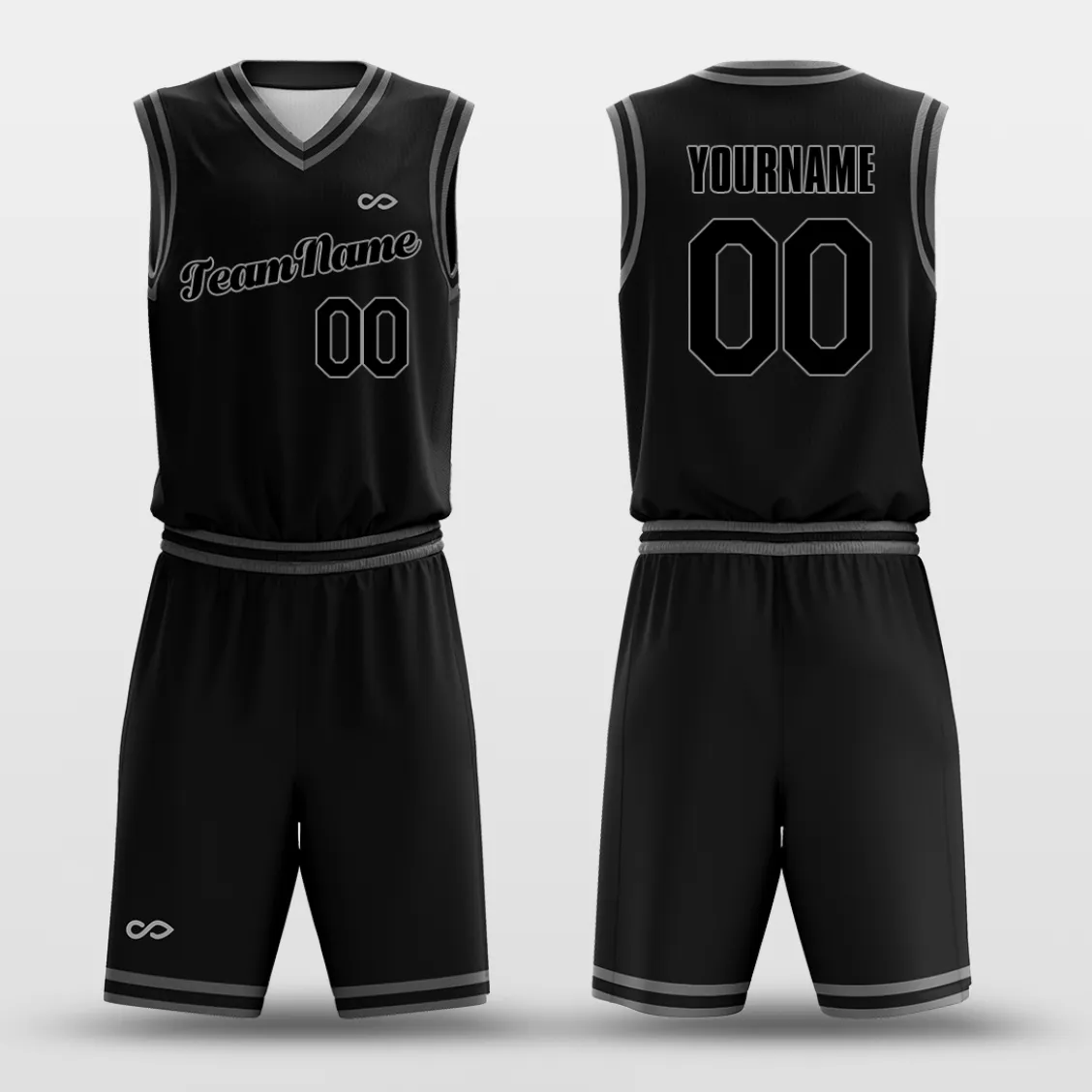 Black Gray - Custom Basketball Jersey Design for Team