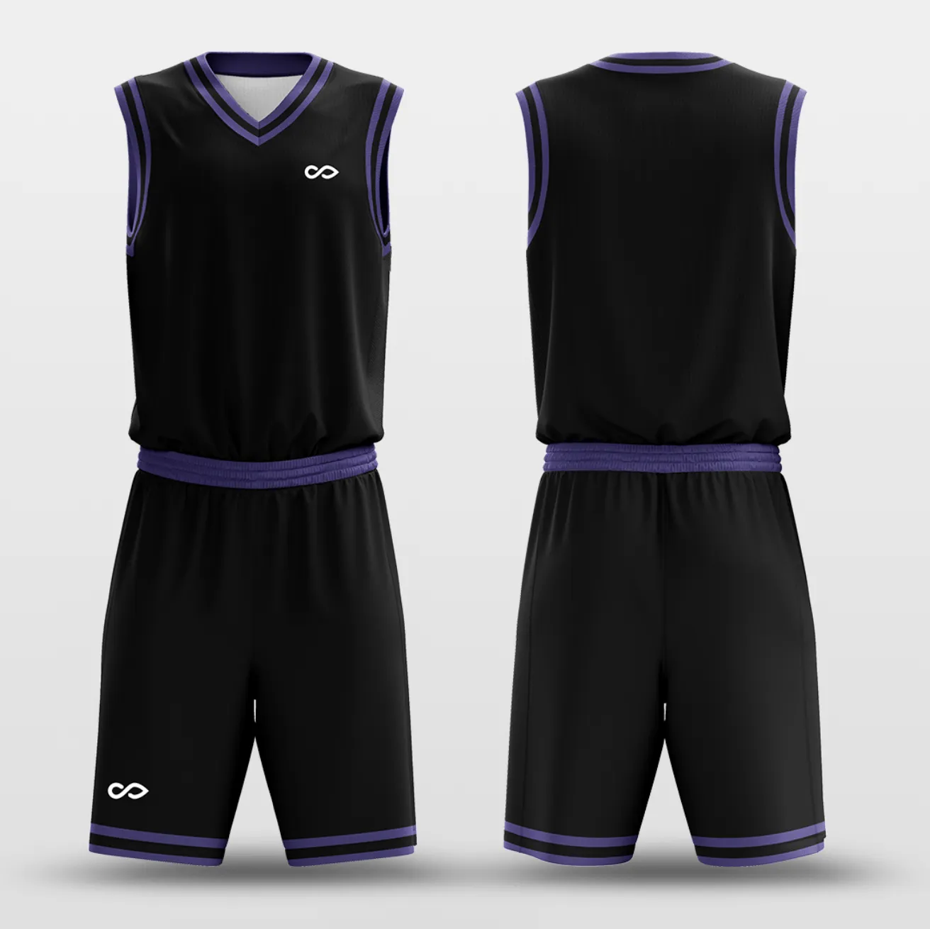 Black Purple - Custom Basketball Jersey Design for Team