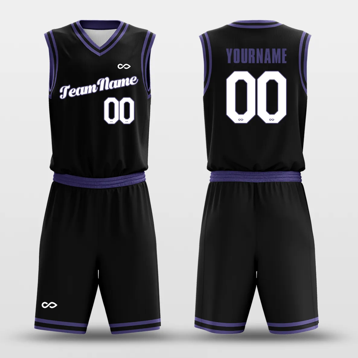 Black Purple - Custom Basketball Jersey Design for Team