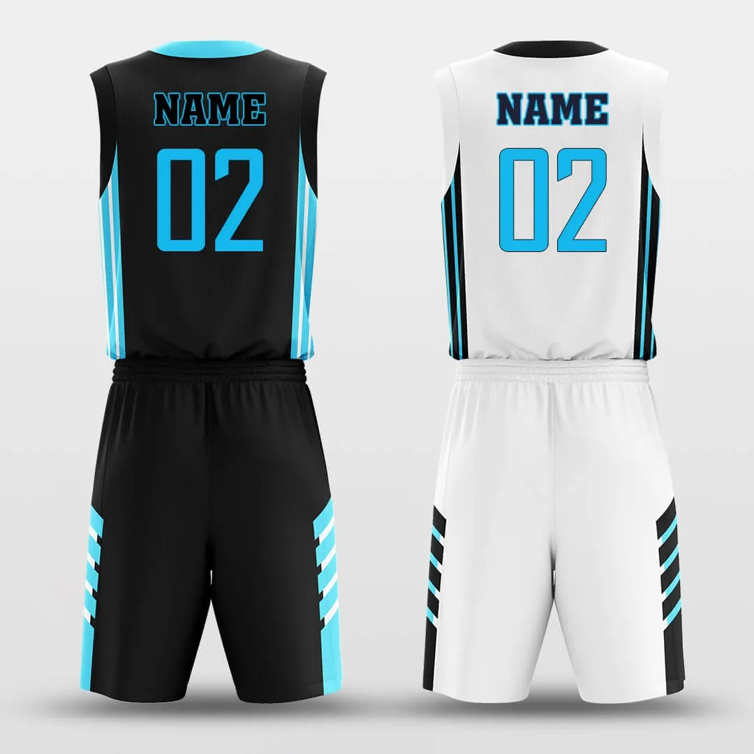 Blue Ice - Customized Reversible Basketball Jersey Set Design