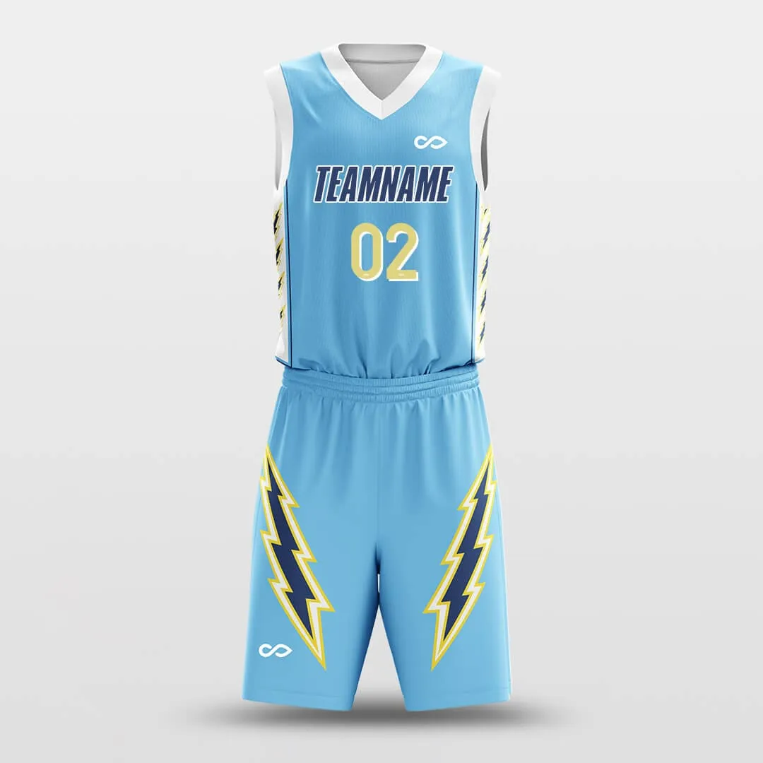 Blue Lightning - Customized Basketball Jersey Set Design