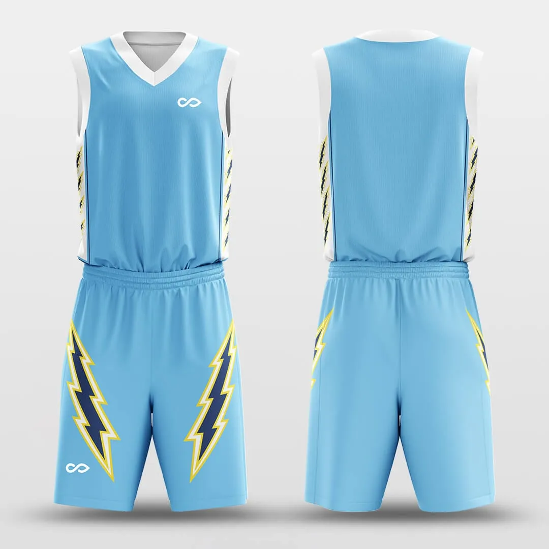 Blue Lightning - Customized Basketball Jersey Set Design