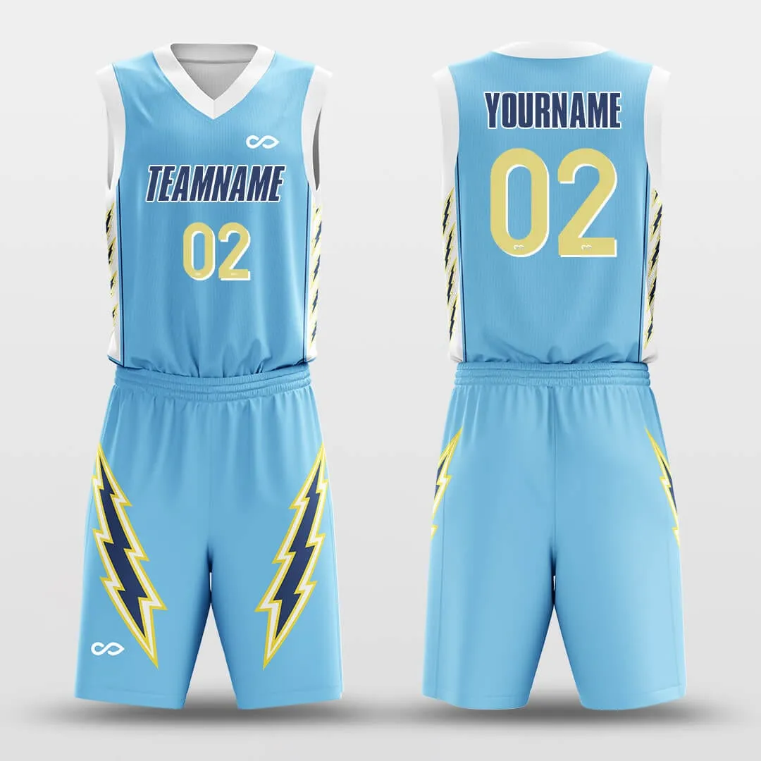 Blue Lightning - Customized Basketball Jersey Set Design