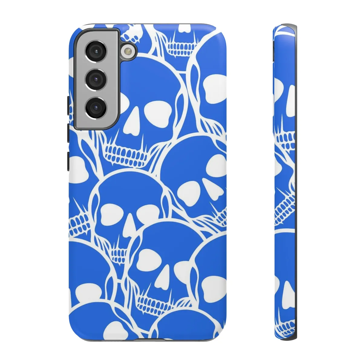 Blue Skulls Heads Tough Cell Phone Case For Iphone & Samsung Cases