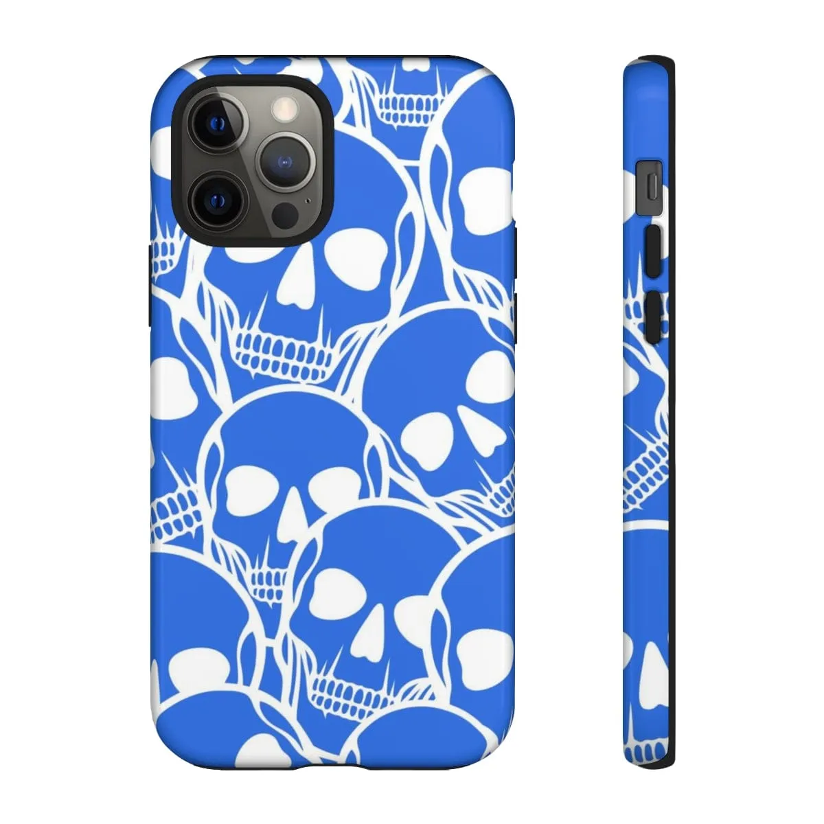 Blue Skulls Heads Tough Cell Phone Case For Iphone & Samsung Cases