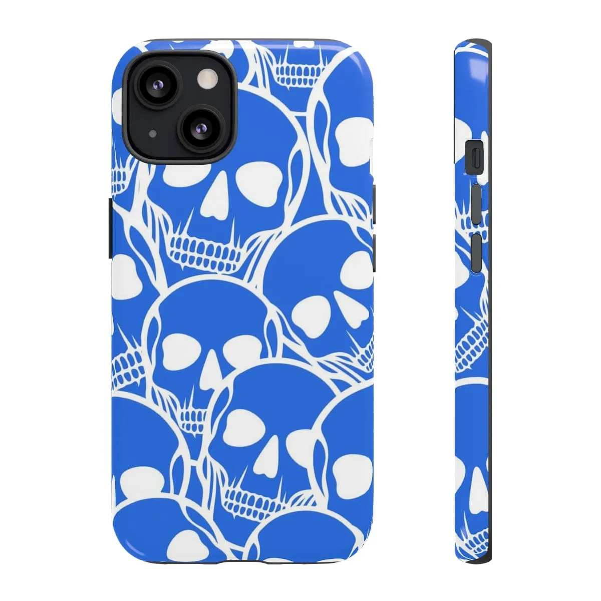 Blue Skulls Heads Tough Cell Phone Case For Iphone & Samsung Cases