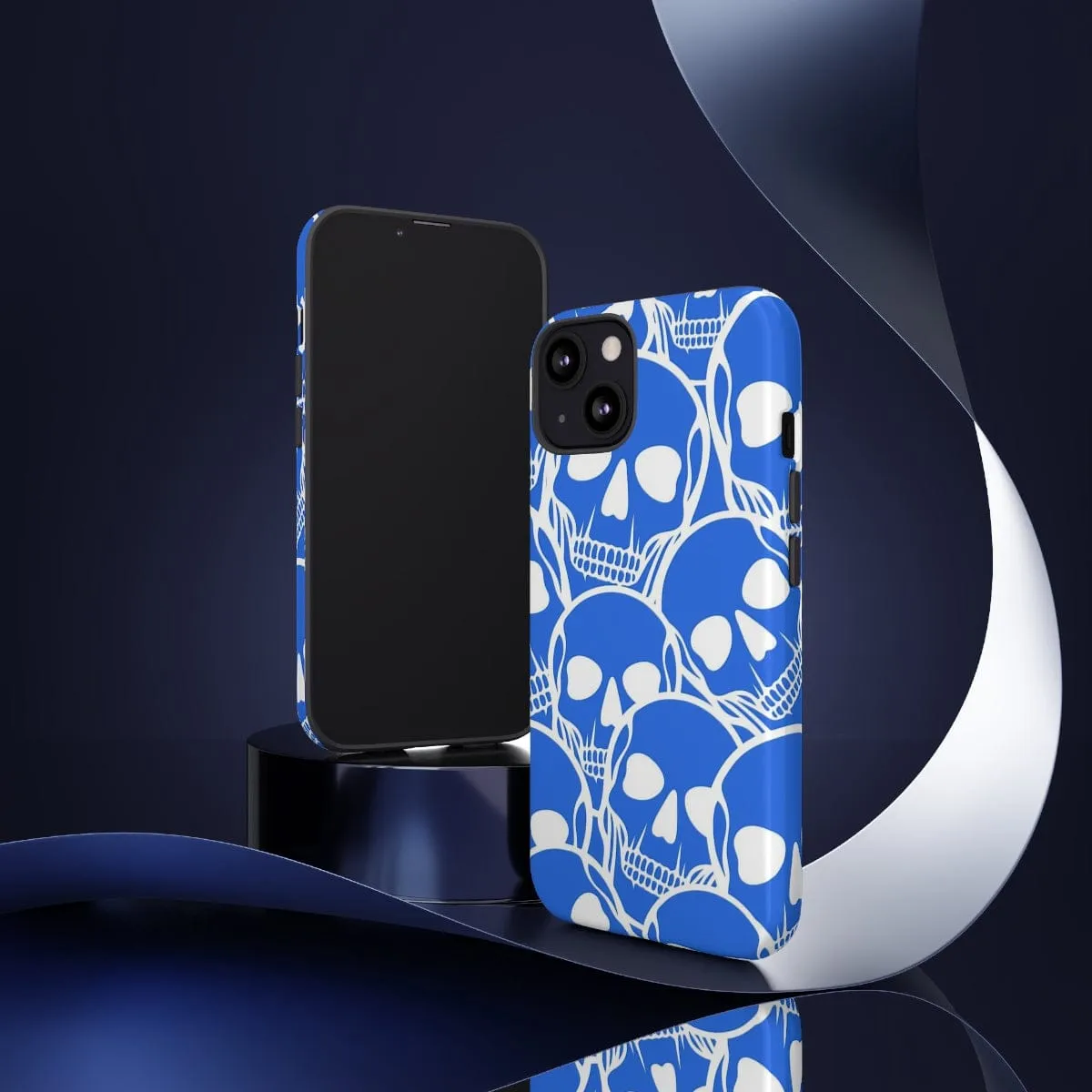 Blue Skulls Heads Tough Cell Phone Case For Iphone & Samsung Cases