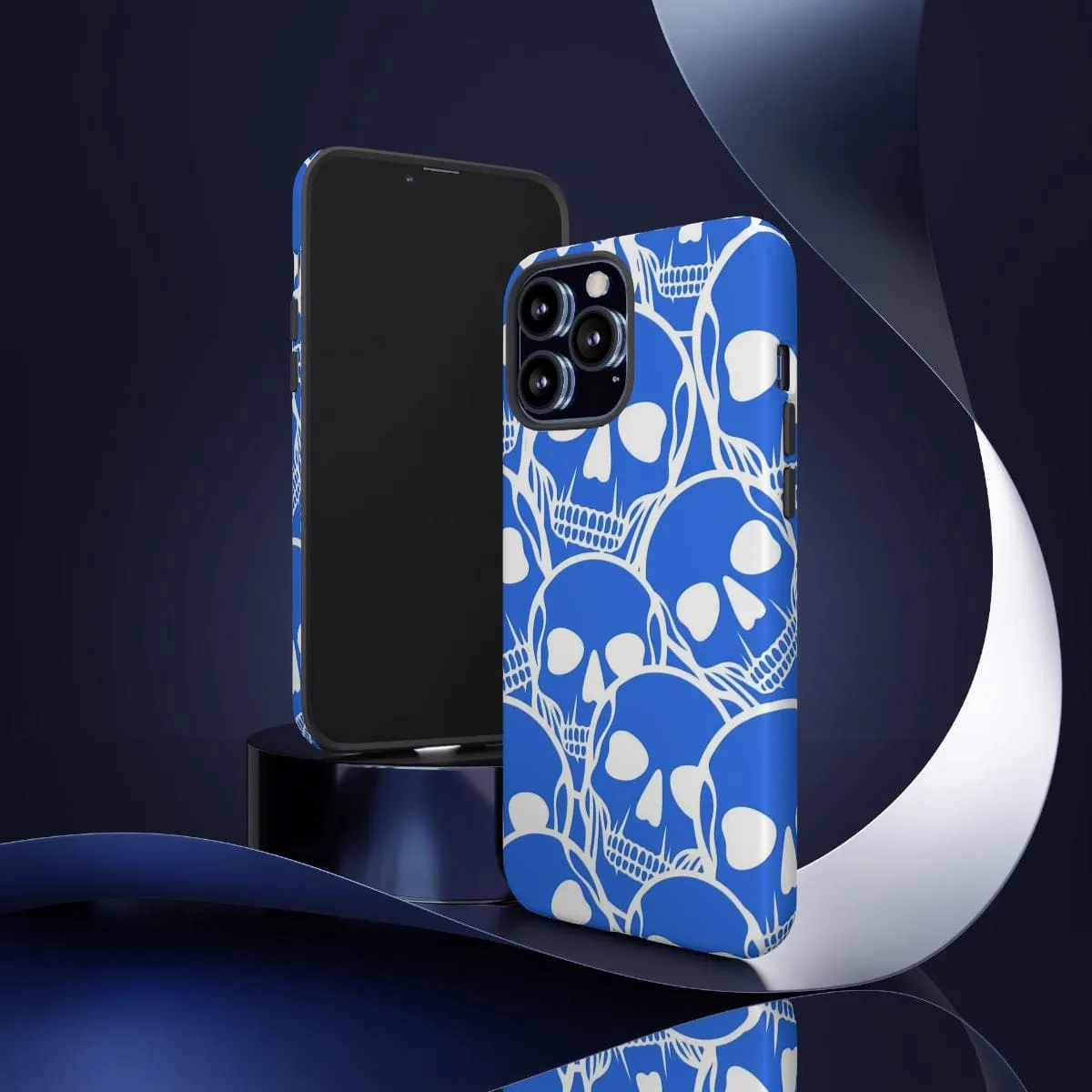 Blue Skulls Heads Tough Cell Phone Case For Iphone & Samsung Cases