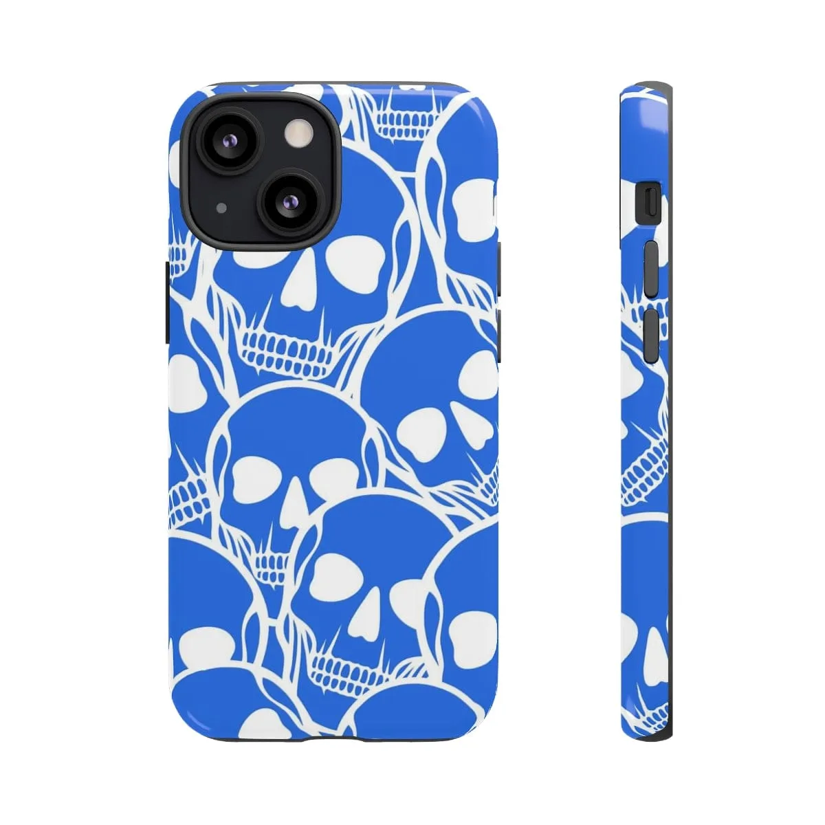 Blue Skulls Heads Tough Cell Phone Case For Iphone & Samsung Cases