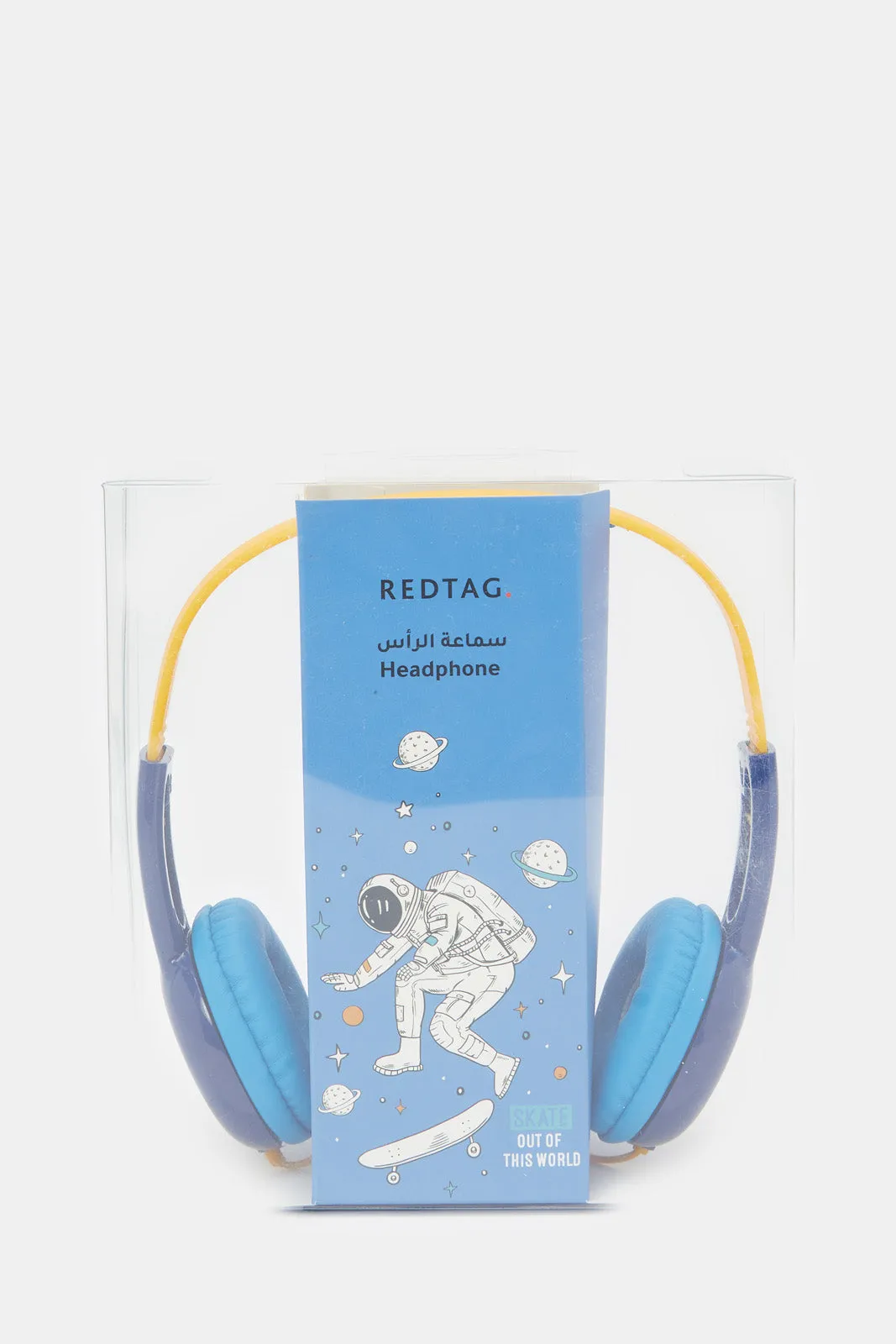 Blue Space Man Print Headphone