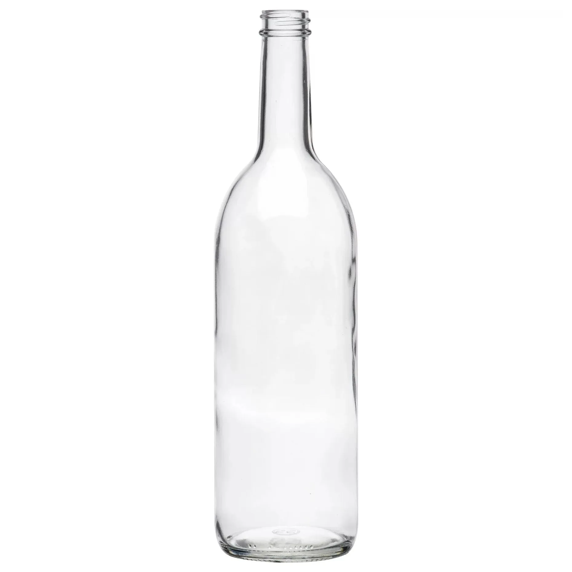 Bordeaux Wine Bottles - 750 ml, Screw Top, Clear - Case of 12