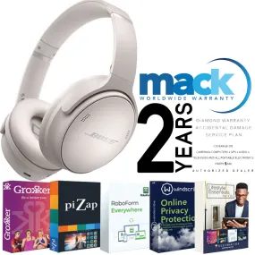 Bose QuietComfort 45 Over-Ear Headphones (White Smoke)   Lifestyle Essentials Softwares   Mack 2yr Worldwide Diamond Warranty