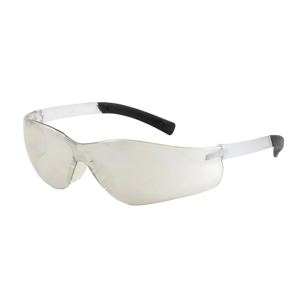 Bouton Optical 250-08-0002 Rimless Safety Glasses with Clear Temple, I/O Lens and Anti-Scratch Coating