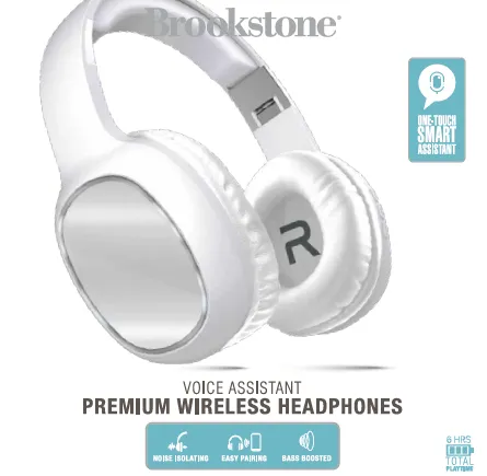 Brookstone Bluetooth 5.0 Noise Cancelling Headphones