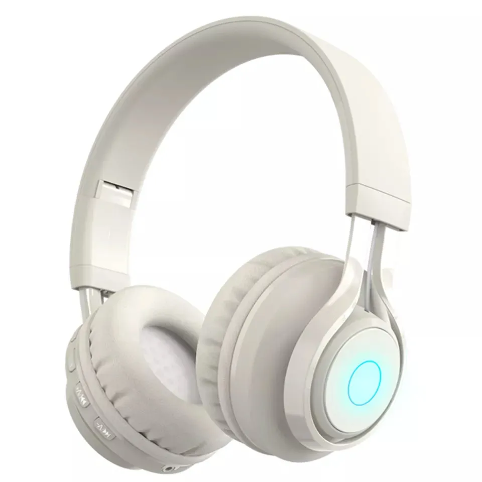 BT06C LED Light Bluetooth Luminous Heavy Bass Stereo Wireless Headphones with Noise Safe Control