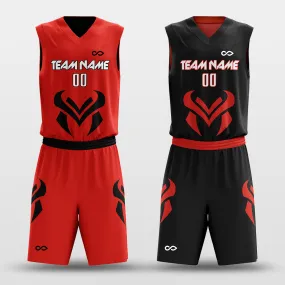 Bull - Customized Reversible Sublimated Basketball Set