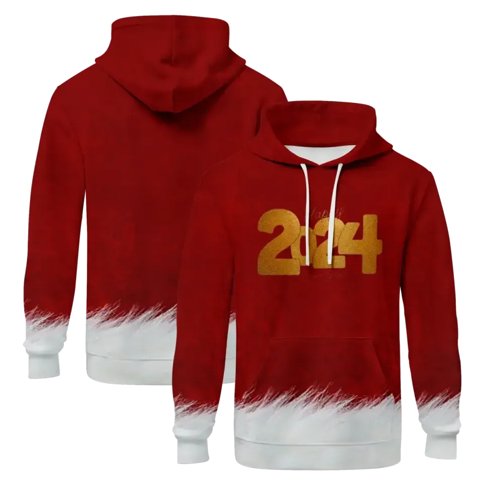 Business Gifts For Clients, custom corporate gifts Personalized 2024 Design Hoodies, Custom New Year Hoodies, Happy Year Hoodies,PR045-23020194