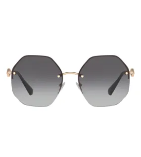 Bvlgari Women Grey Geometric Sunglasses