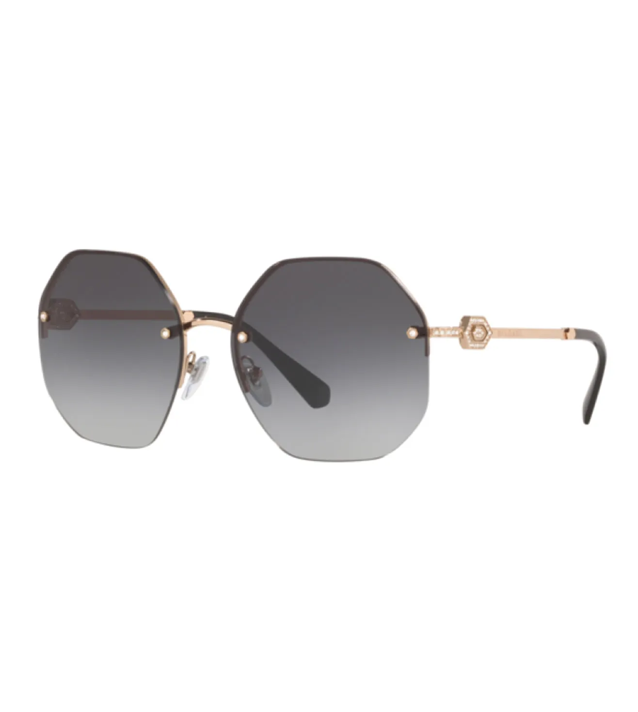 Bvlgari Women Grey Geometric Sunglasses