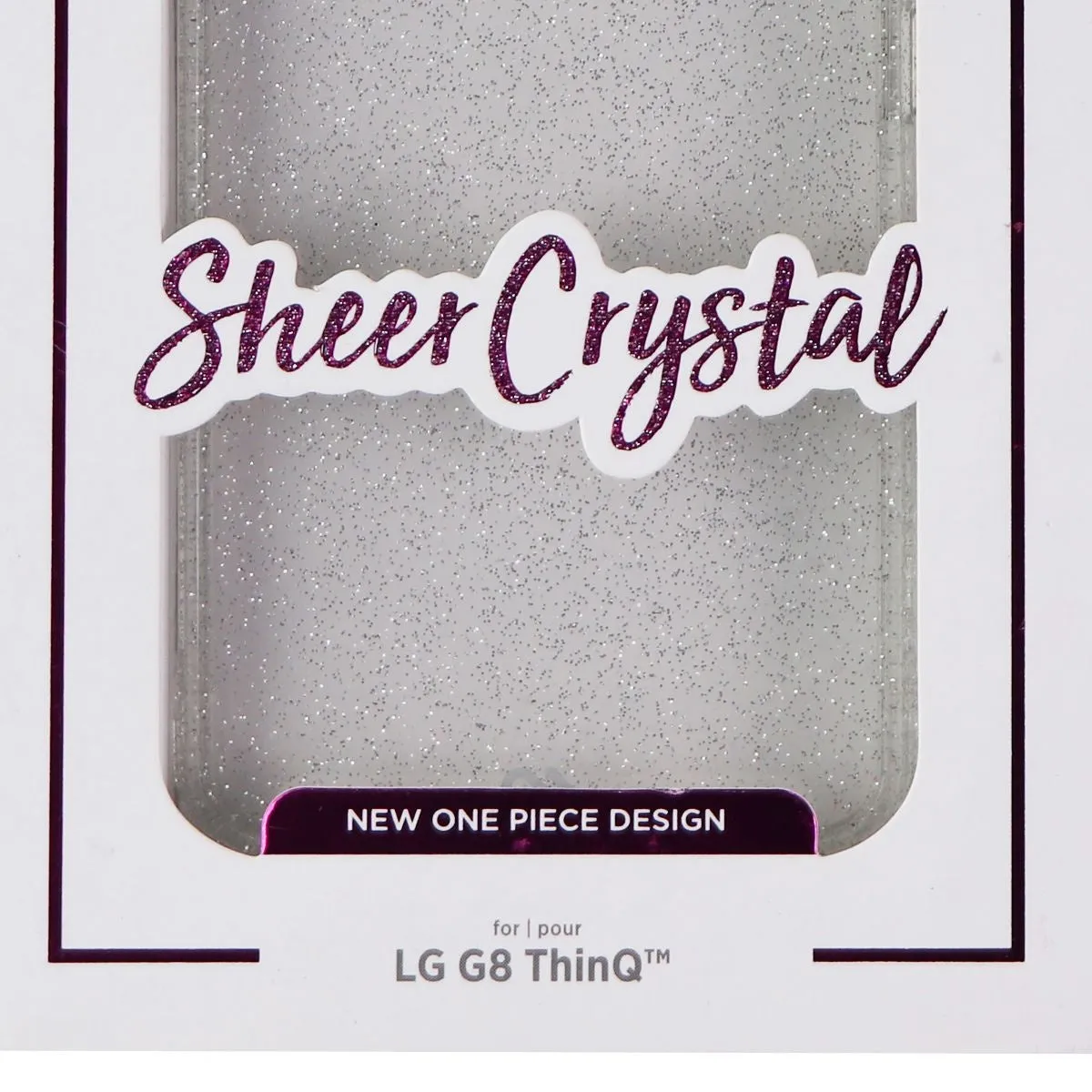 Case-Mate Sheer Crystal Case for LG G8 ThinQ - Silver Glitter/Clear