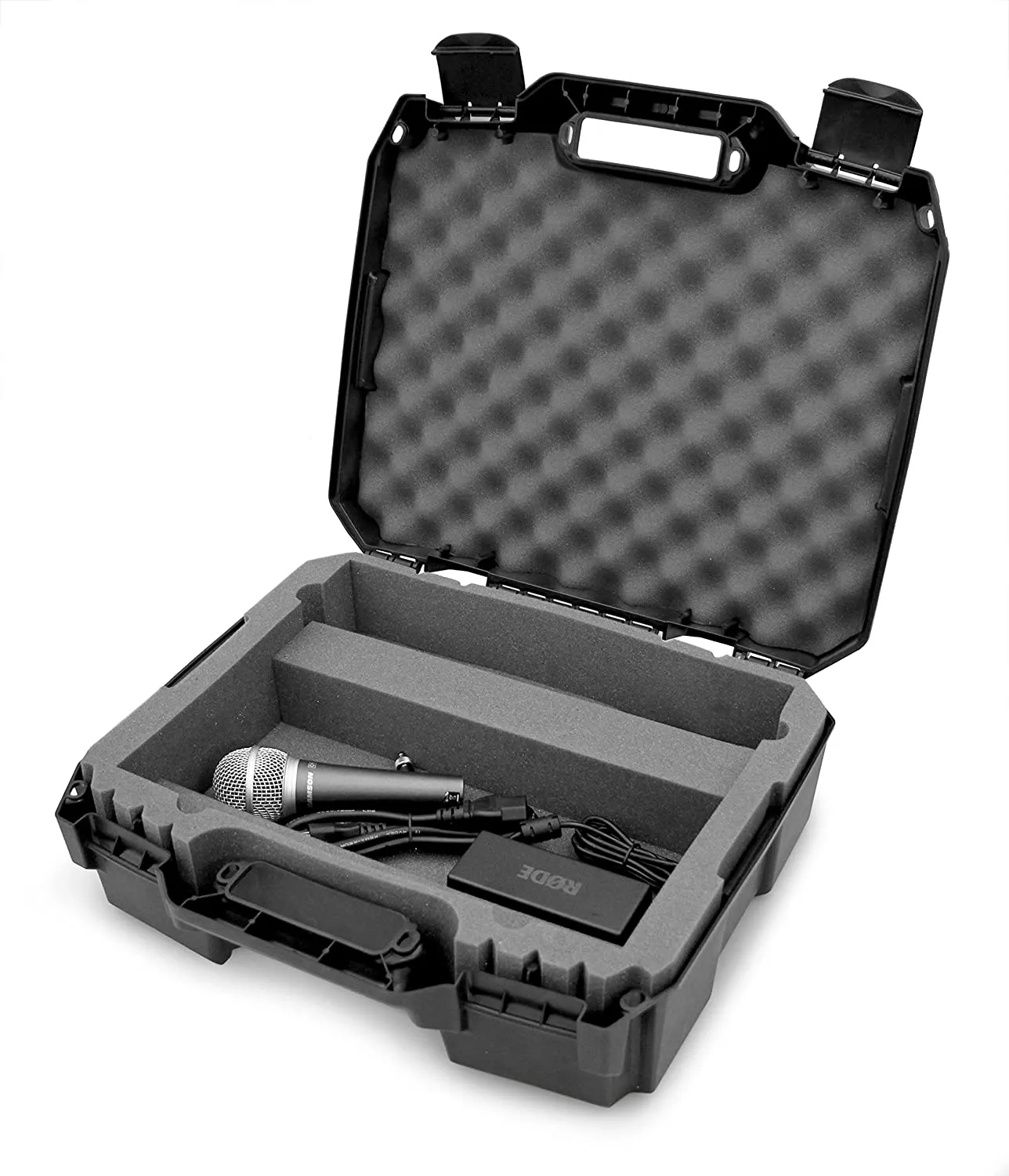 CASEMATIX Podcast Equipment Hard Case Compatible With RodeCaster Pro, Podcasting Microphone and Podmic Audio Mixer Accessories