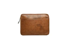 Casper Tan Padded Laptop Sleeve – Premium Leather Case for MacBook & Laptops (13" to 16")