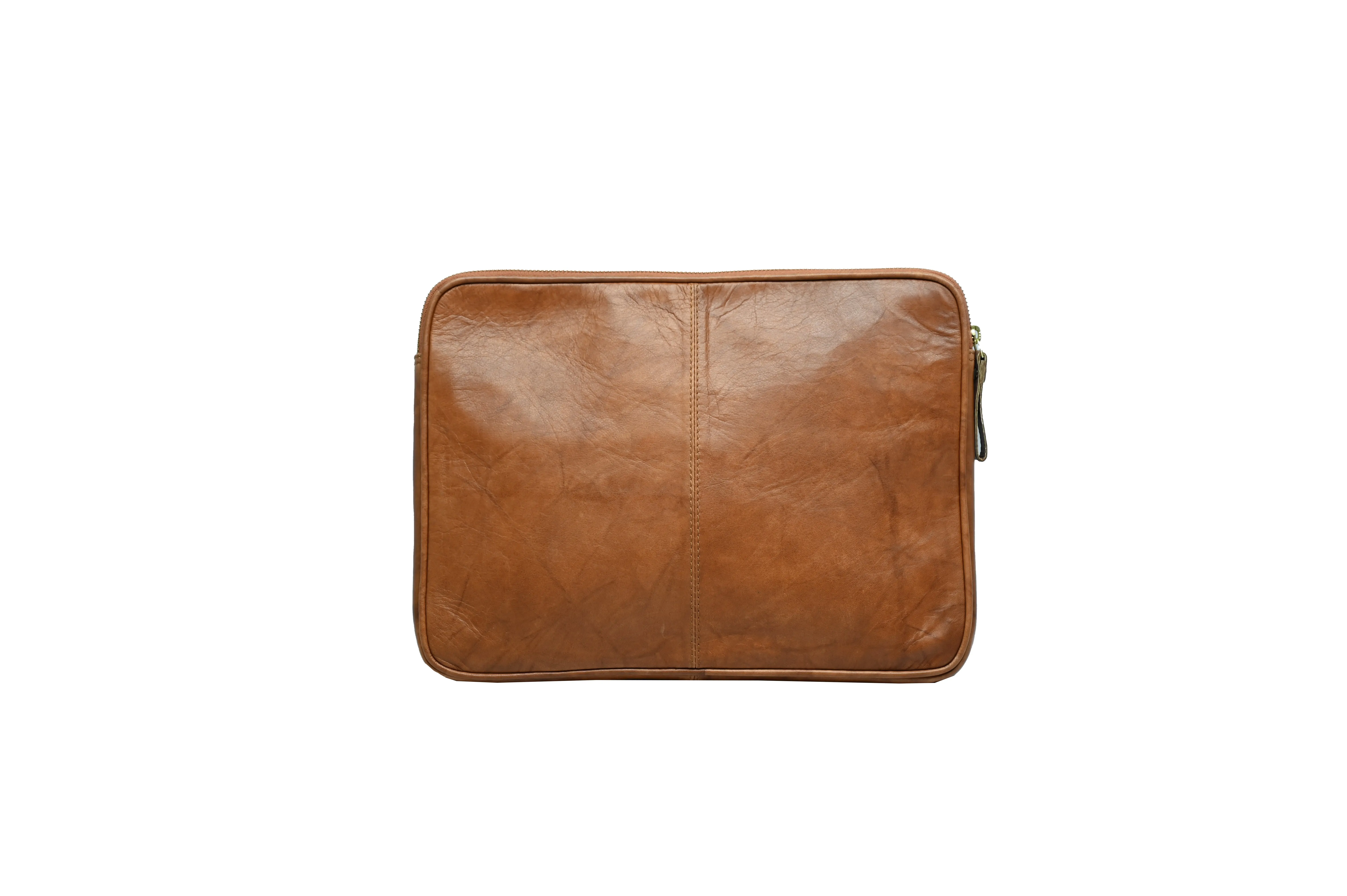 Casper Tan Padded Laptop Sleeve – Premium Leather Case for MacBook & Laptops (13" to 16")