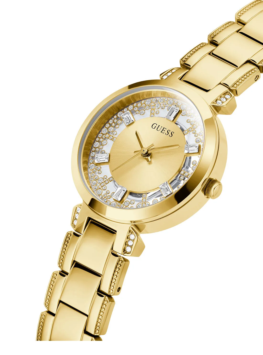 Champagne Crystal Clear Glitz Watch