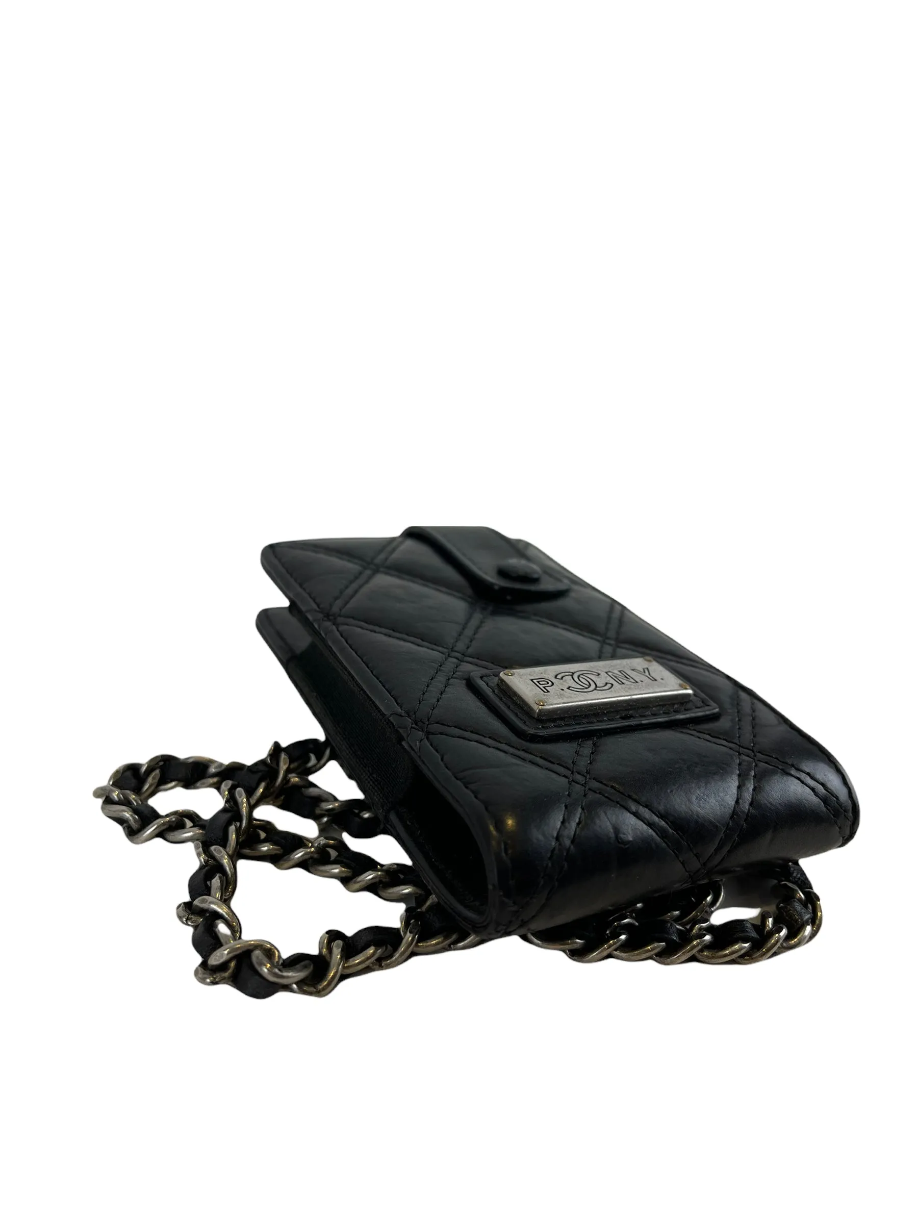 Chanel Black Leather IPod Case