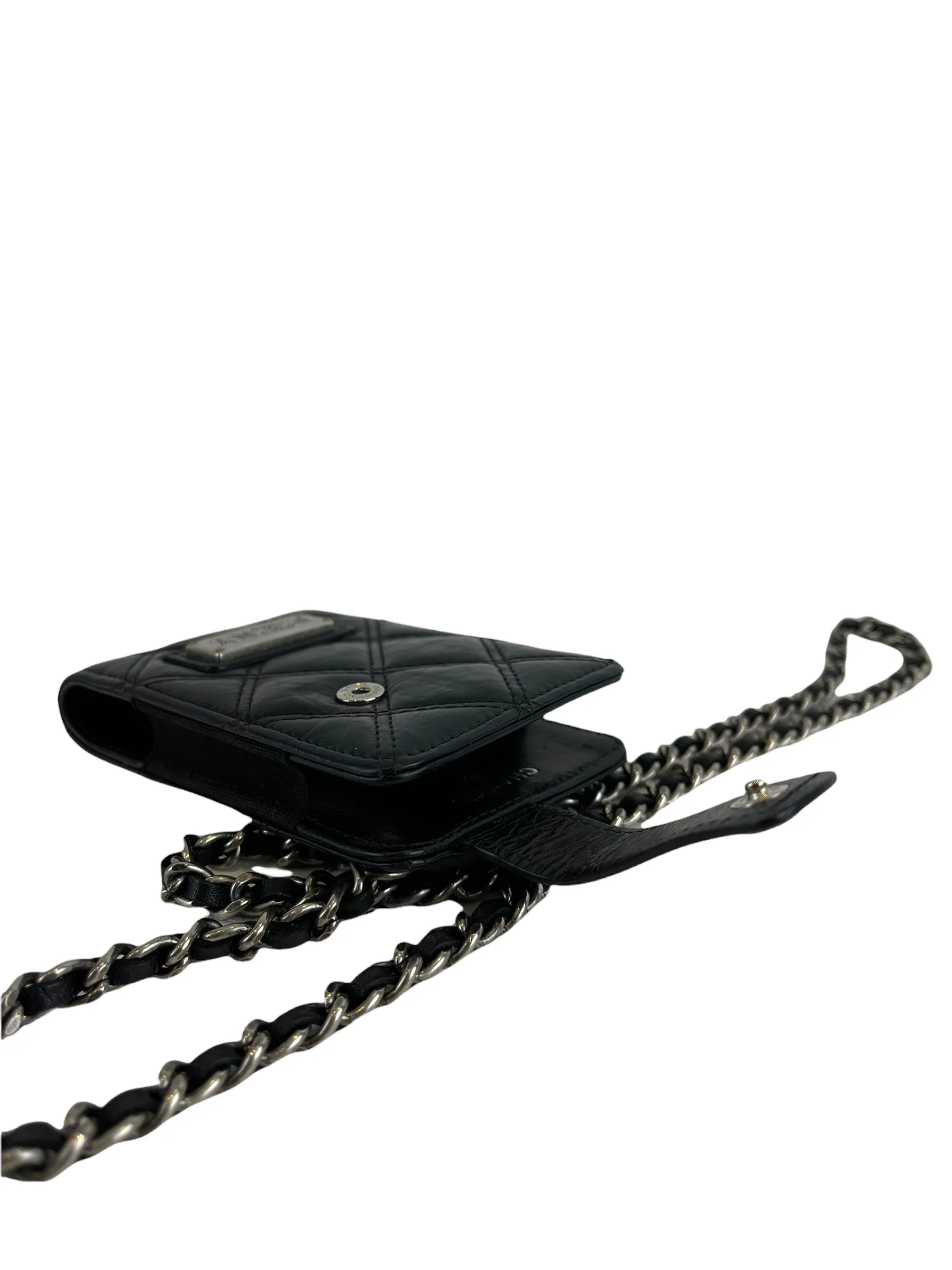 Chanel Black Leather IPod Case