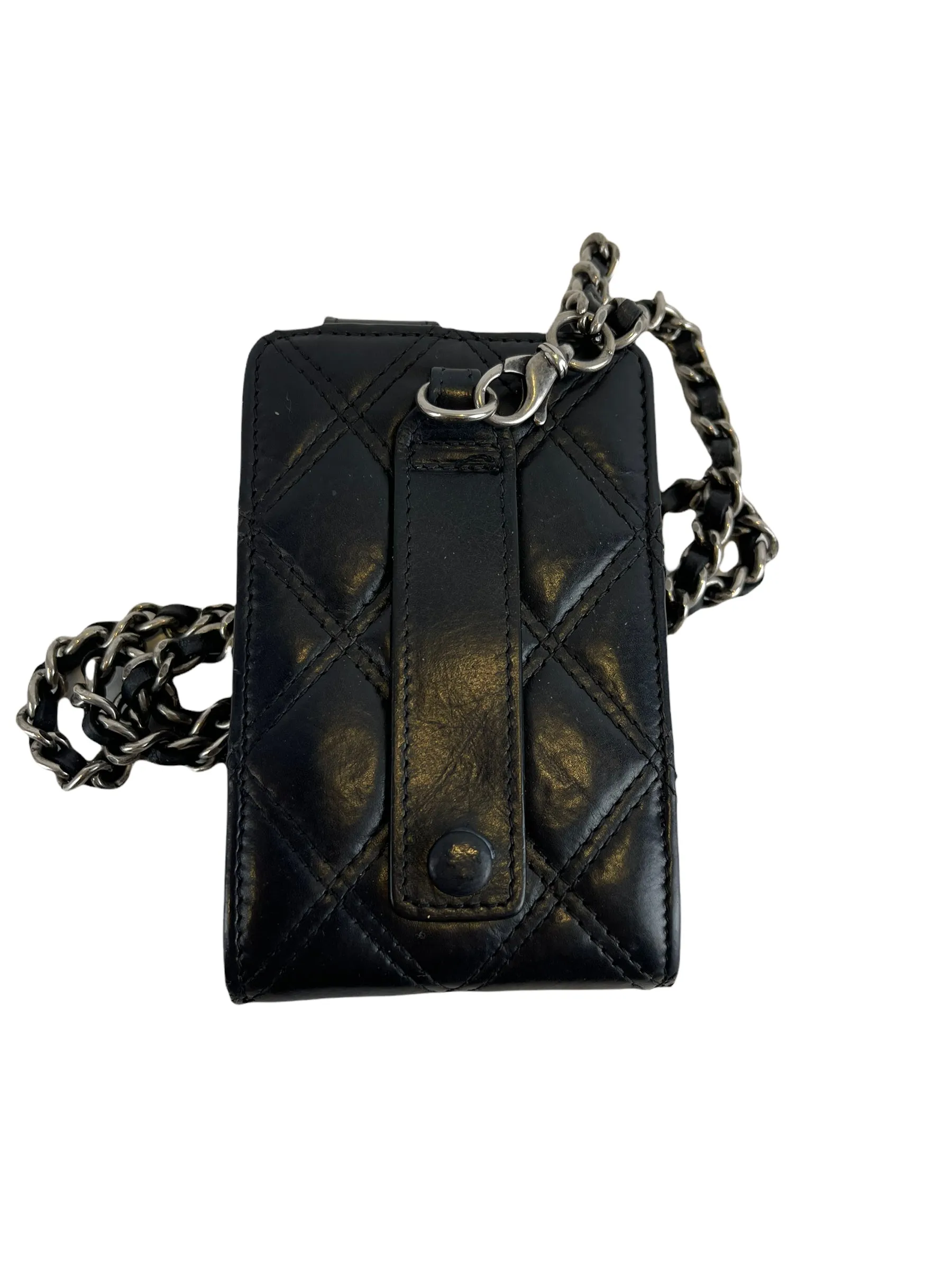 Chanel Black Leather IPod Case