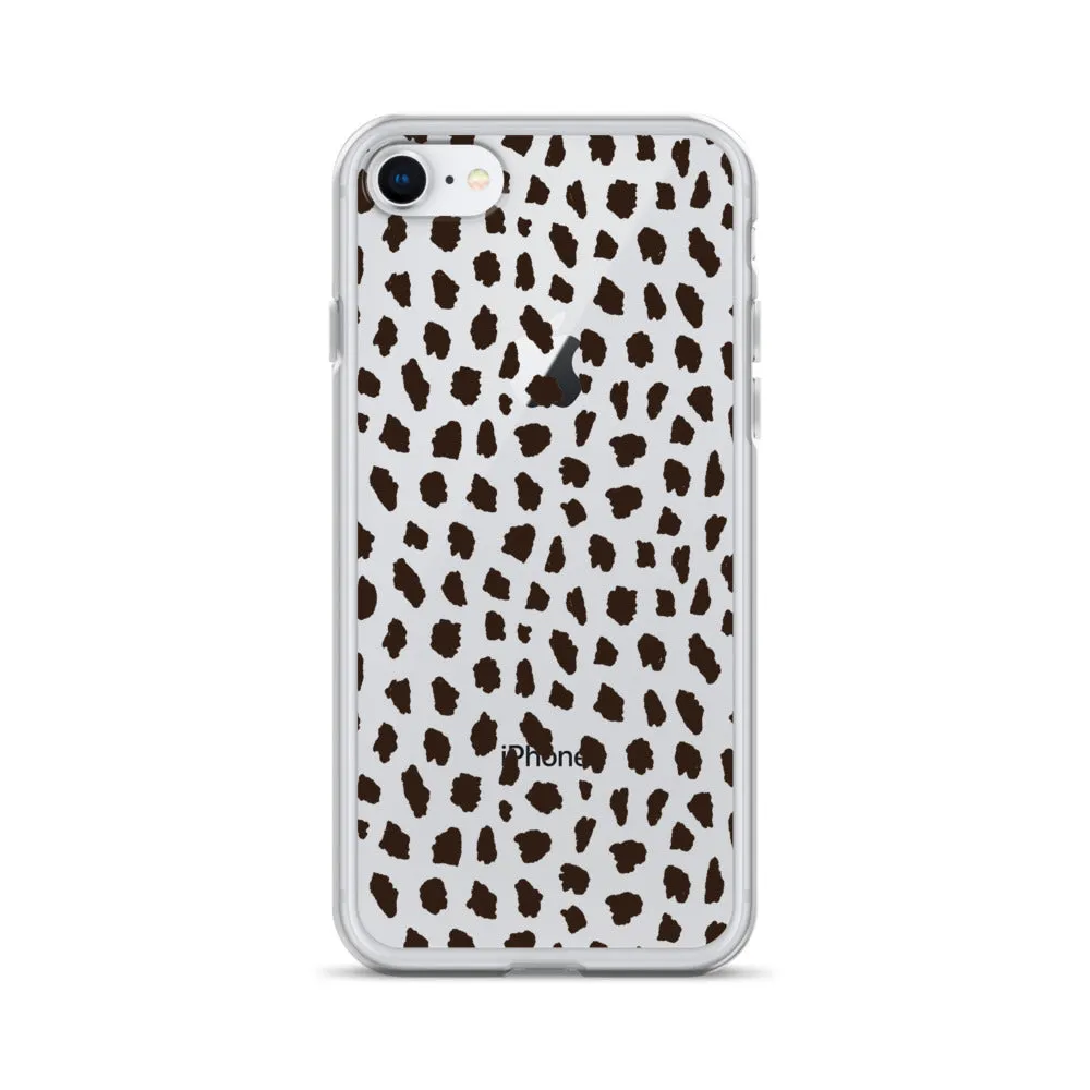 Cheetah Pattern Clear iPhone 14 13 12 Pro Max Case, Animal Print Cute Aesthetic iPhone 11 Mini SE 2020 XS Max XR X 8 7 Plus Transparent