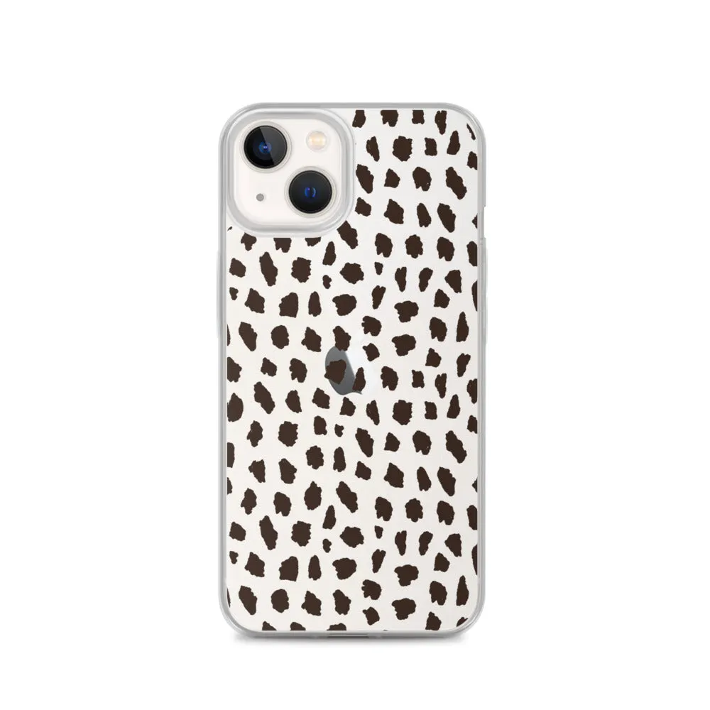 Cheetah Pattern Clear iPhone 14 13 12 Pro Max Case, Animal Print Cute Aesthetic iPhone 11 Mini SE 2020 XS Max XR X 8 7 Plus Transparent