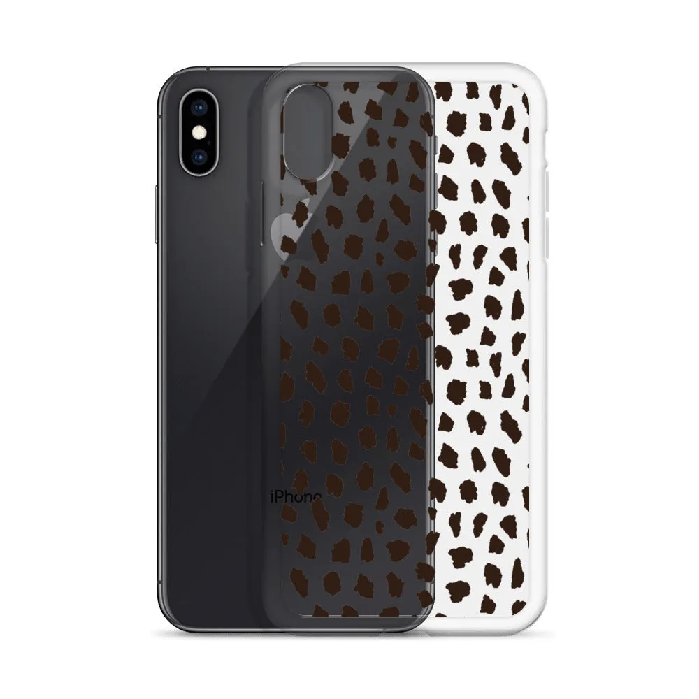 Cheetah Pattern Clear iPhone 14 13 12 Pro Max Case, Animal Print Cute Aesthetic iPhone 11 Mini SE 2020 XS Max XR X 8 7 Plus Transparent