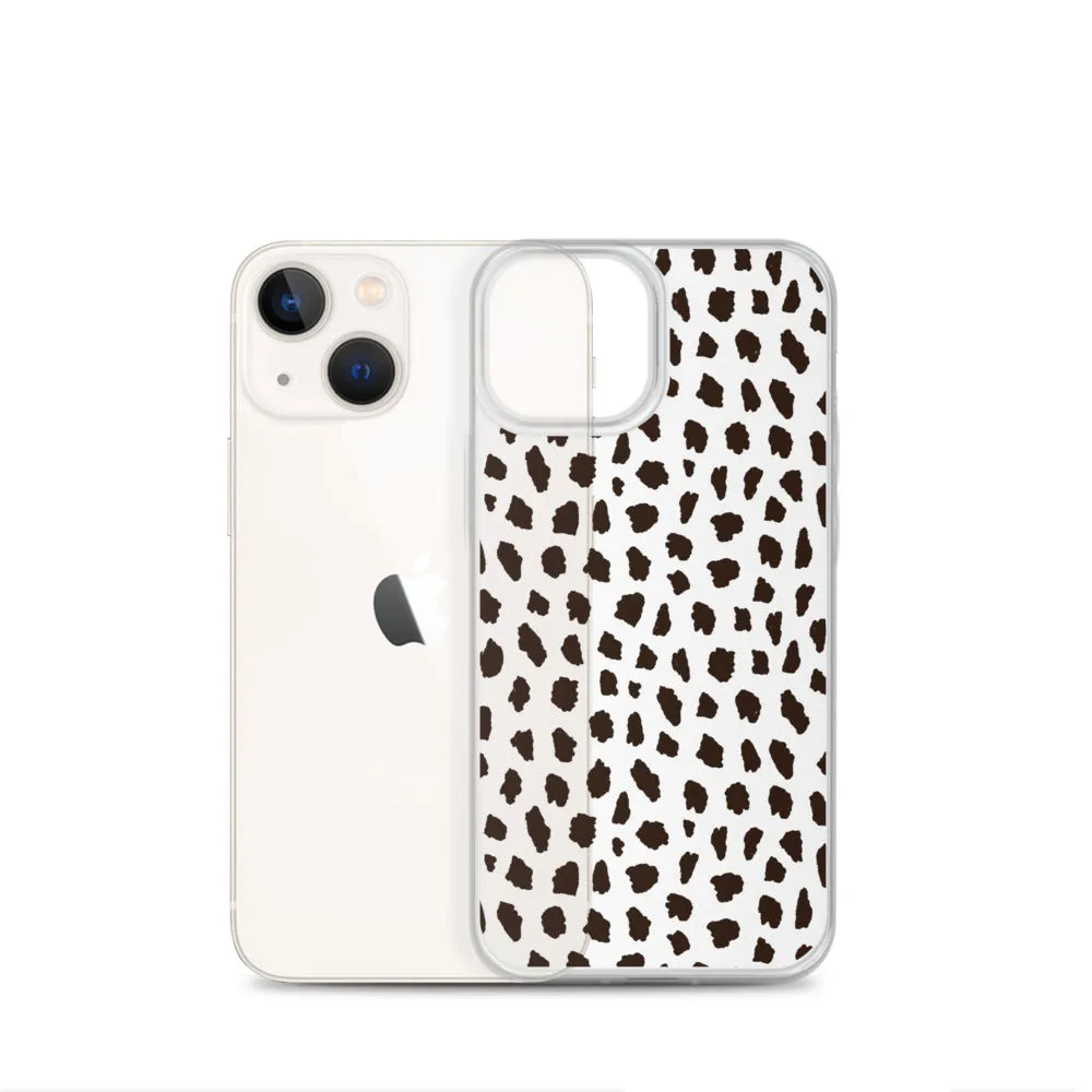 Cheetah Pattern Clear iPhone 14 13 12 Pro Max Case, Animal Print Cute Aesthetic iPhone 11 Mini SE 2020 XS Max XR X 8 7 Plus Transparent