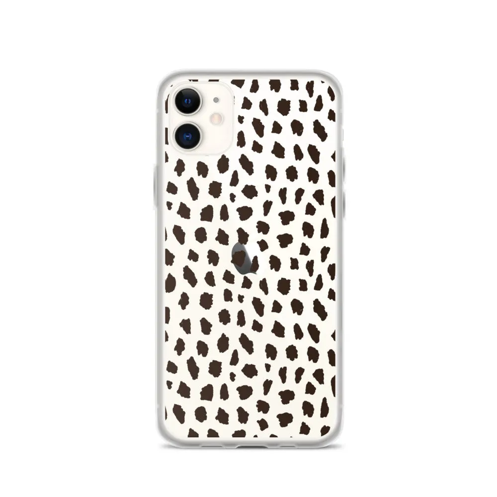 Cheetah Pattern Clear iPhone 14 13 12 Pro Max Case, Animal Print Cute Aesthetic iPhone 11 Mini SE 2020 XS Max XR X 8 7 Plus Transparent