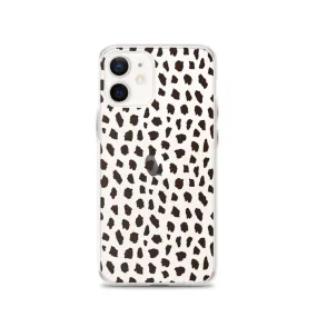 Cheetah Pattern Clear iPhone 14 13 12 Pro Max Case, Animal Print Cute Aesthetic iPhone 11 Mini SE 2020 XS Max XR X 8 7 Plus Transparent