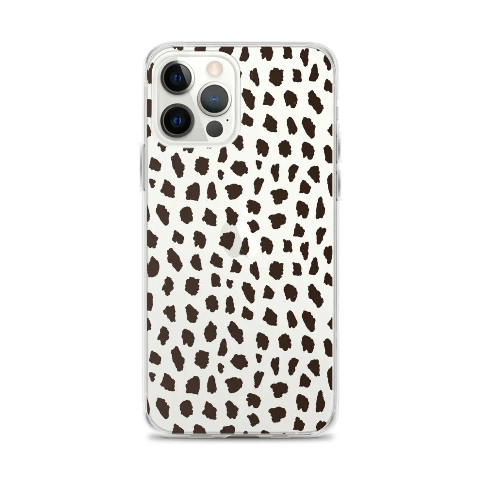 Cheetah Pattern Clear iPhone 14 13 12 Pro Max Case, Animal Print Cute Aesthetic iPhone 11 Mini SE 2020 XS Max XR X 8 7 Plus Transparent