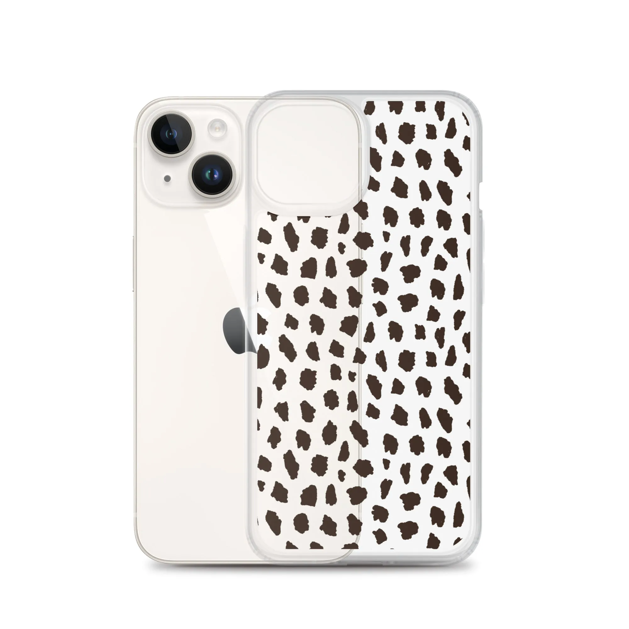 Cheetah Pattern Clear iPhone 14 13 12 Pro Max Case, Animal Print Cute Aesthetic iPhone 11 Mini SE 2020 XS Max XR X 8 7 Plus Transparent