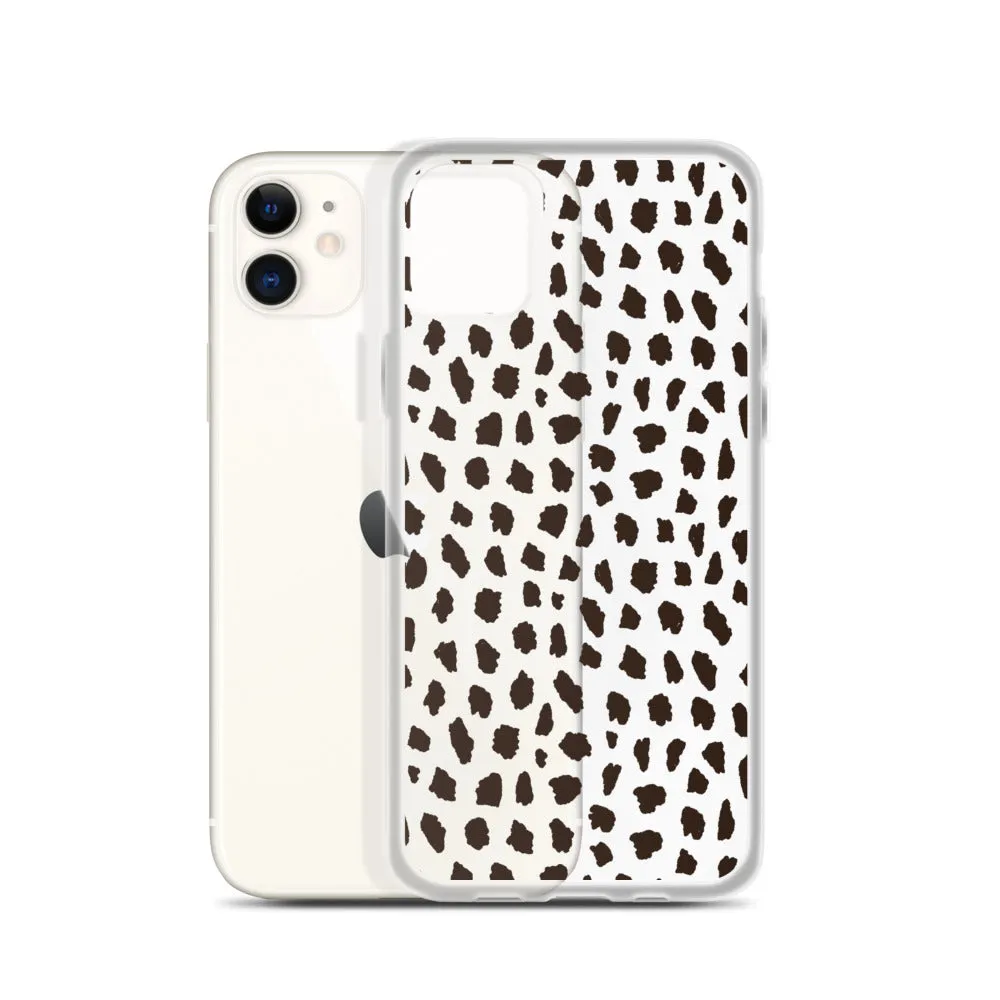 Cheetah Pattern Clear iPhone 14 13 12 Pro Max Case, Animal Print Cute Aesthetic iPhone 11 Mini SE 2020 XS Max XR X 8 7 Plus Transparent