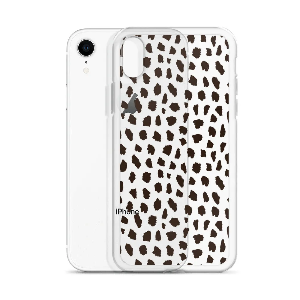 Cheetah Pattern Clear iPhone 14 13 12 Pro Max Case, Animal Print Cute Aesthetic iPhone 11 Mini SE 2020 XS Max XR X 8 7 Plus Transparent