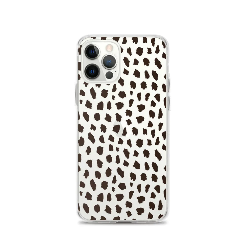 Cheetah Pattern Clear iPhone 14 13 12 Pro Max Case, Animal Print Cute Aesthetic iPhone 11 Mini SE 2020 XS Max XR X 8 7 Plus Transparent