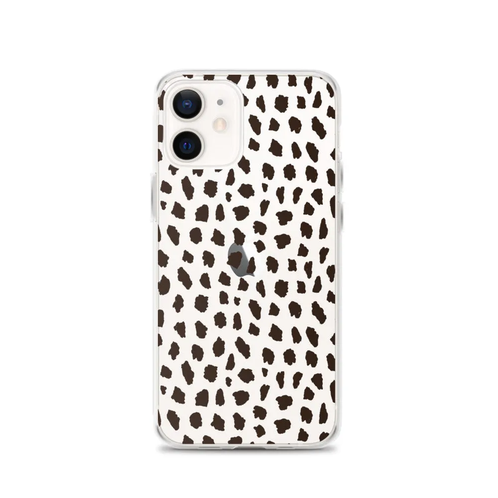 Cheetah Pattern Clear iPhone 14 13 12 Pro Max Case, Animal Print Cute Aesthetic iPhone 11 Mini SE 2020 XS Max XR X 8 7 Plus Transparent