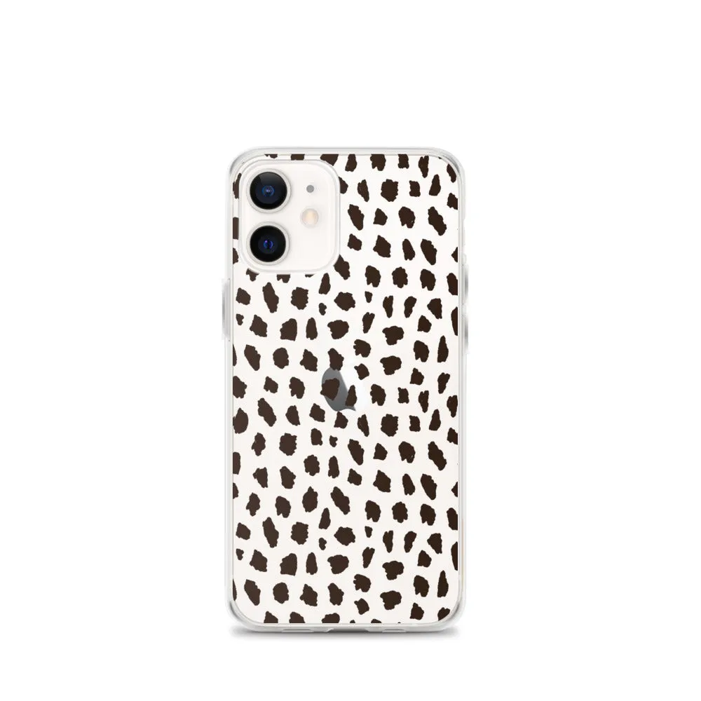 Cheetah Pattern Clear iPhone 14 13 12 Pro Max Case, Animal Print Cute Aesthetic iPhone 11 Mini SE 2020 XS Max XR X 8 7 Plus Transparent