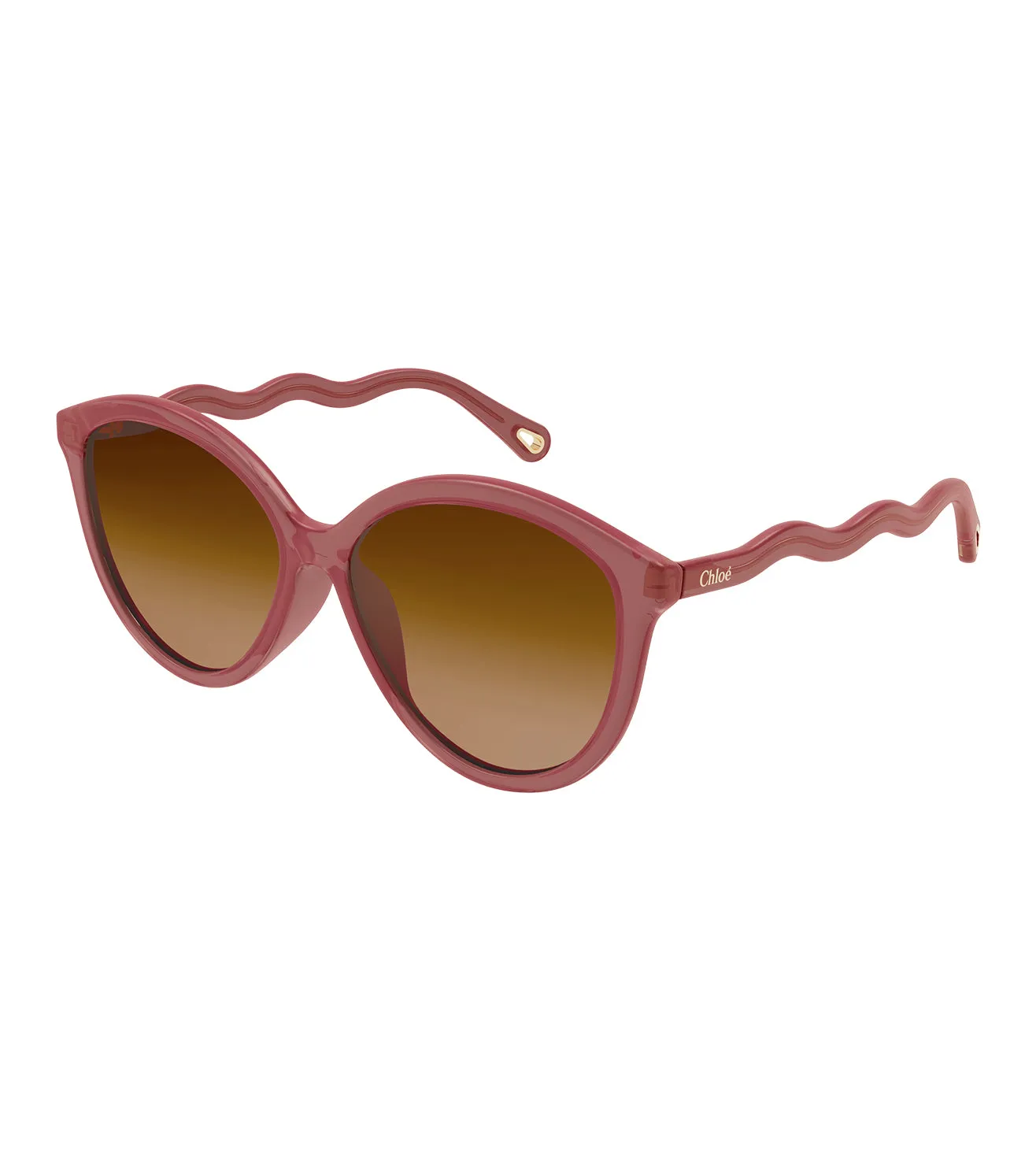 Chloe Women's Brown Cat-eye Sunglass