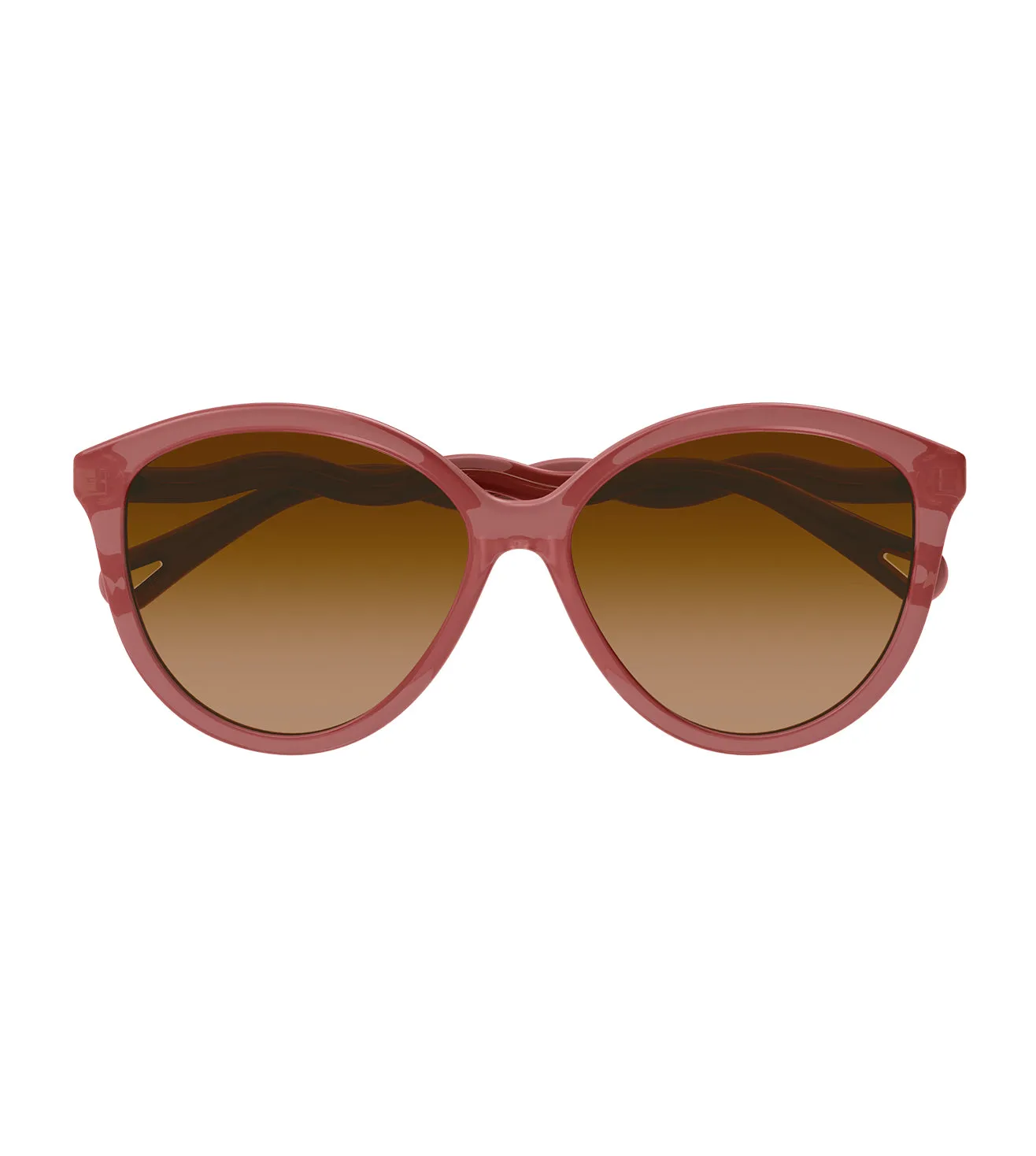 Chloe Women's Brown Cat-eye Sunglass